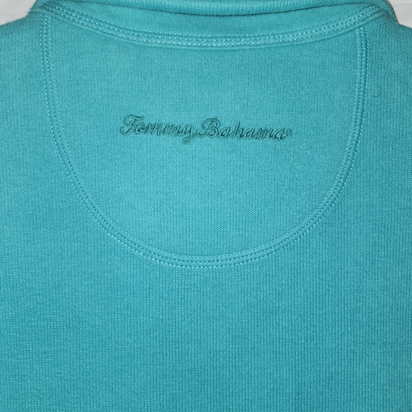 Tommy Bahama Jacket Womens XL Teal Blue Long Sleeve Full Zip Mock Neck Stretch - Picture 3 of 6